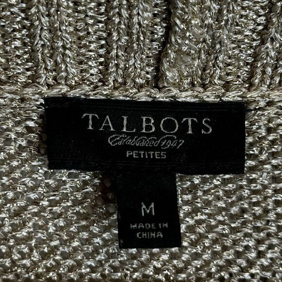 Talbots Petites Gold Cardigan size Medium - Picture 3 of 4
